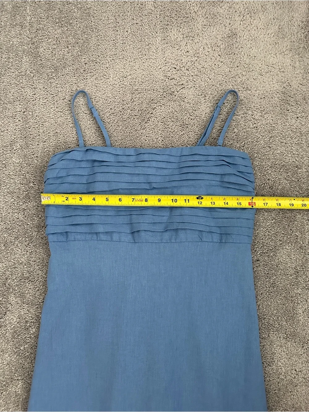 Abercrombie Emerson linen cotton dress blue size medium petite